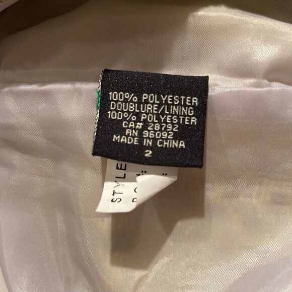 ABS Allen Schwartz Platinum Vintage Bold Yellow Textured Tweed Mini Skirt Sz 2 - Picture 6 of 14